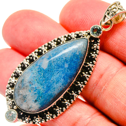 Chrysocolla In Quartz Pendants handcrafted by Ana Silver Co - PD22704