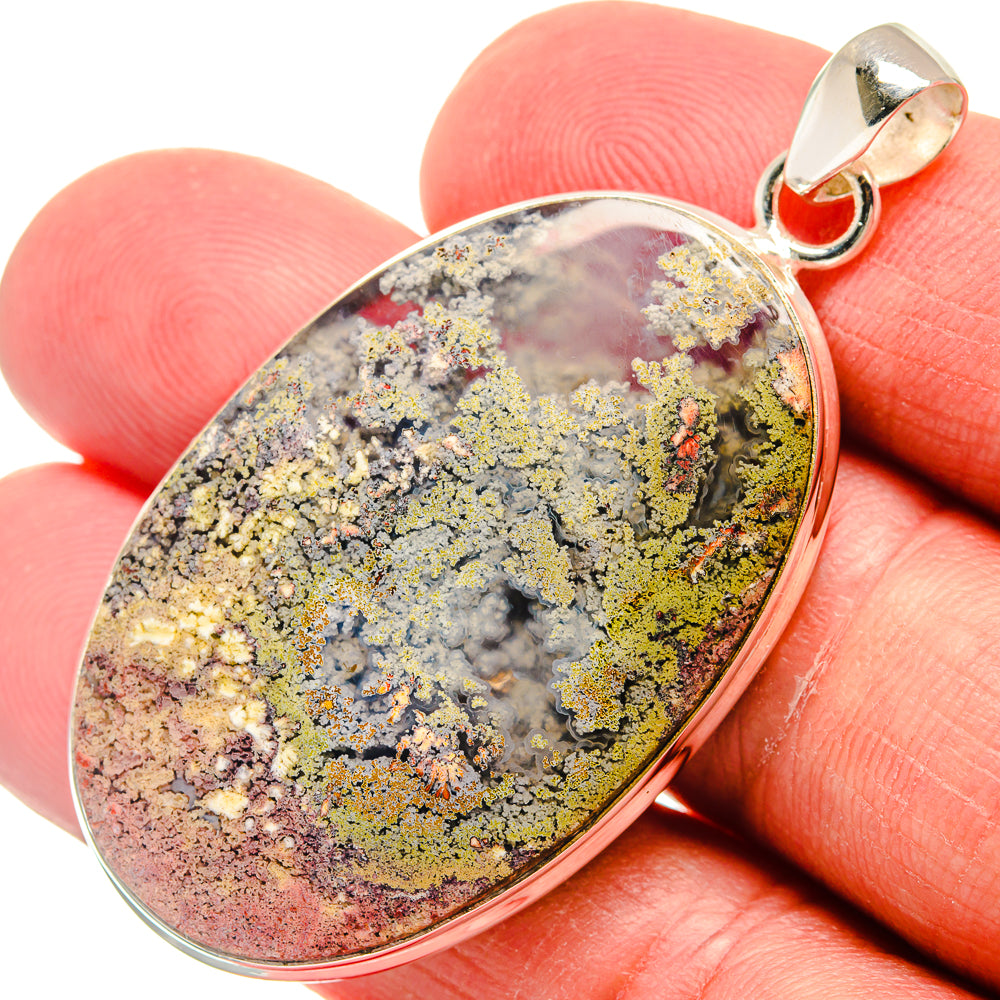 Indonesian Plume Agate Pendants handcrafted by Ana Silver Co - PD22705