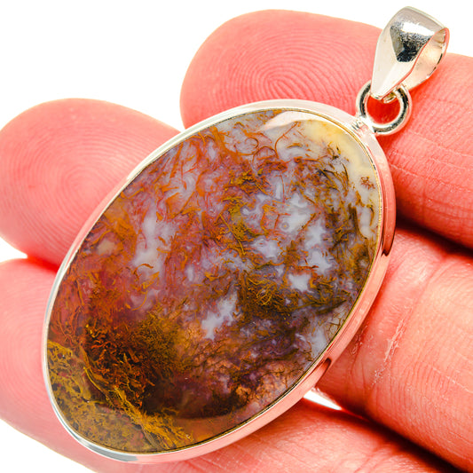 Indonesian Plume Agate Pendants handcrafted by Ana Silver Co - PD22706