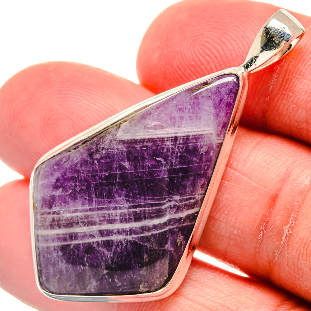 Chevron Amethyst Pendants handcrafted by Ana Silver Co - PD22709