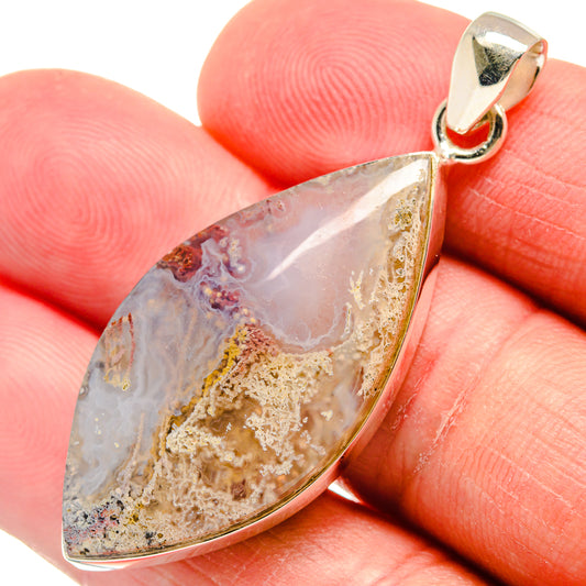 Indonesian Plume Agate Pendants handcrafted by Ana Silver Co - PD22711