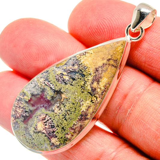 Indonesian Plume Agate Pendants handcrafted by Ana Silver Co - PD22712