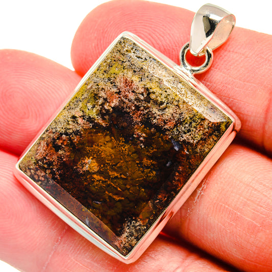 Indonesian Plume Agate Pendants handcrafted by Ana Silver Co - PD22714