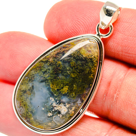 Indonesian Plume Agate Pendants handcrafted by Ana Silver Co - PD22715