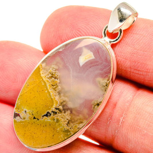 Indonesian Plume Agate Pendants handcrafted by Ana Silver Co - PD22719