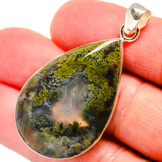 Indonesian Plume Agate Pendants handcrafted by Ana Silver Co - PD22720
