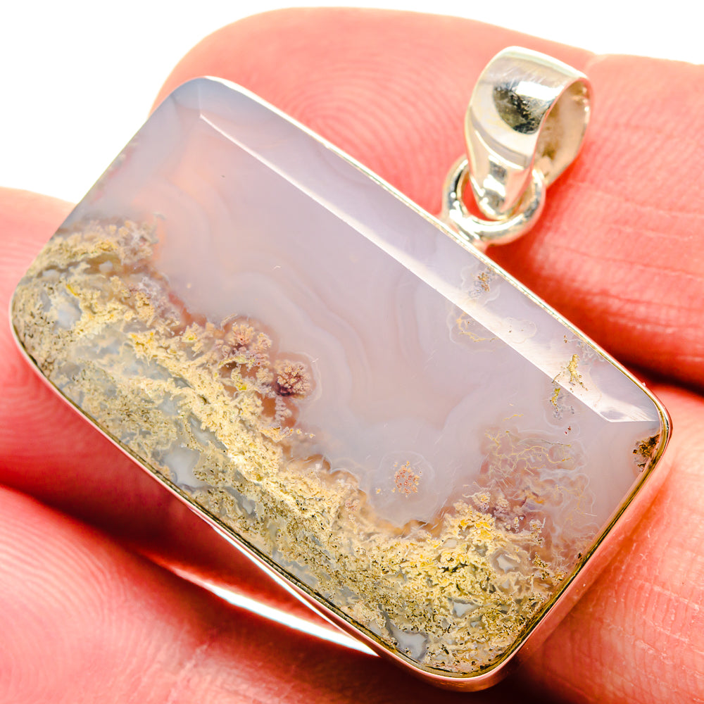 Indonesian Plume Agate Pendants handcrafted by Ana Silver Co - PD22725