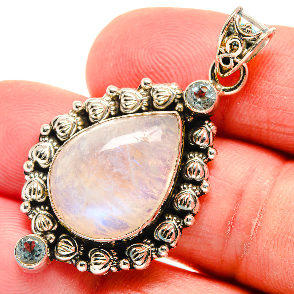 Rainbow Moonstone Pendants handcrafted by Ana Silver Co - PD22743