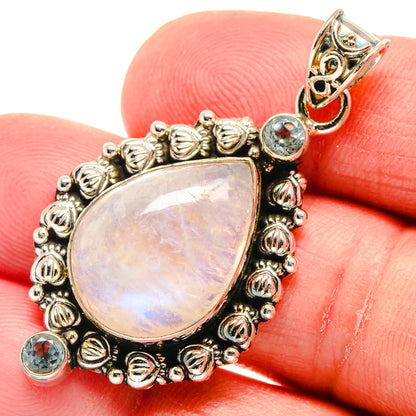 Rainbow Moonstone Pendants handcrafted by Ana Silver Co - PD22743