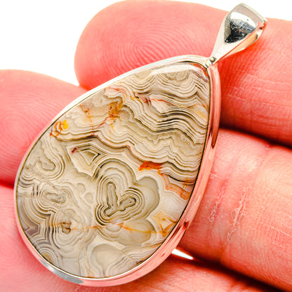 Laguna Lace Agate Pendants handcrafted by Ana Silver Co - PD22765