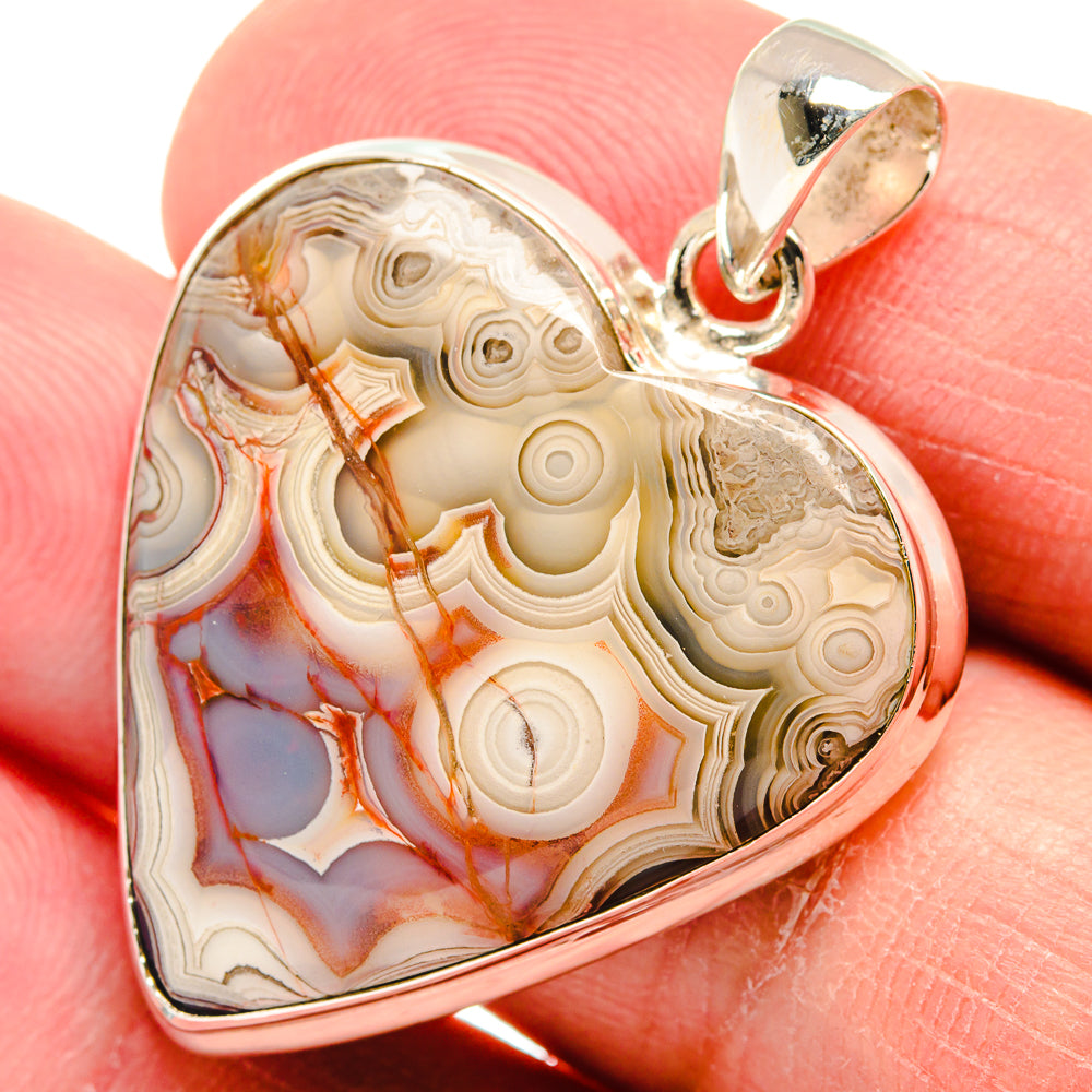 Laguna Lace Agate Pendants handcrafted by Ana Silver Co - PD22766