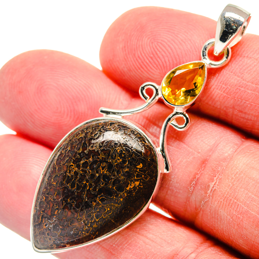 Dinosaur Bone Pendants handcrafted by Ana Silver Co - PD22777