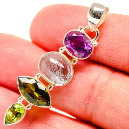 Aquamarine Pendants handcrafted by Ana Silver Co - PD22789