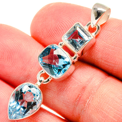 Blue Topaz Pendants handcrafted by Ana Silver Co - PD22791