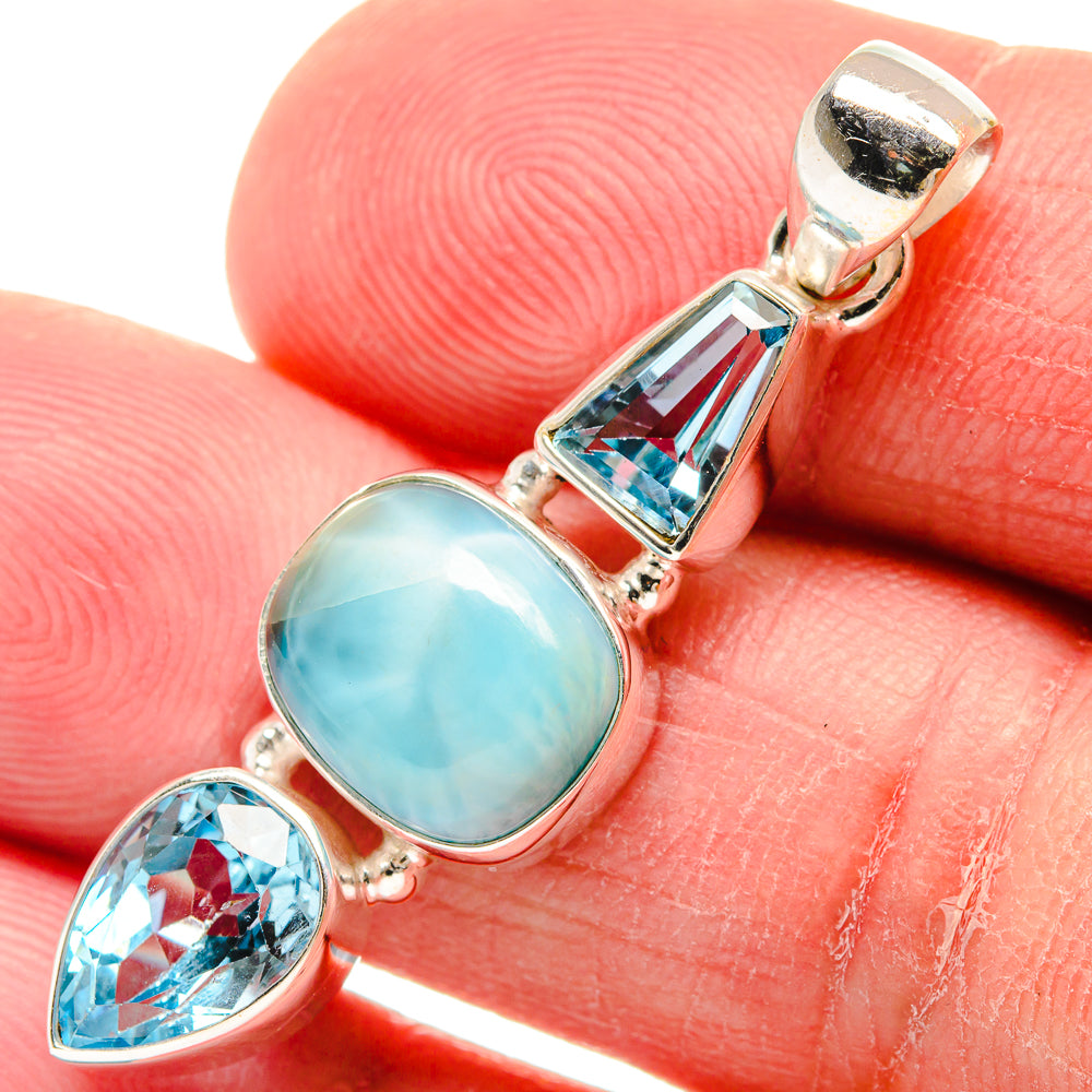 Larimar Pendants handcrafted by Ana Silver Co - PD22797