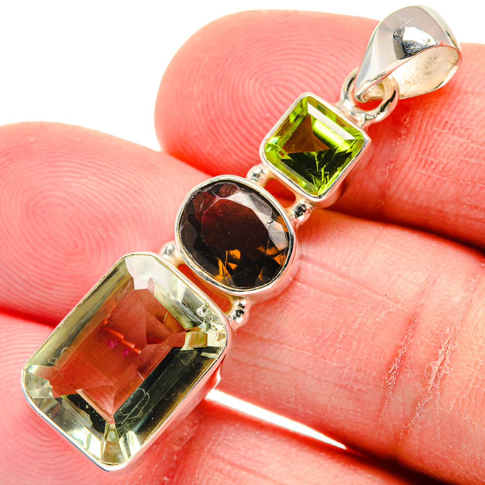 Green Amethyst Pendants handcrafted by Ana Silver Co - PD22799