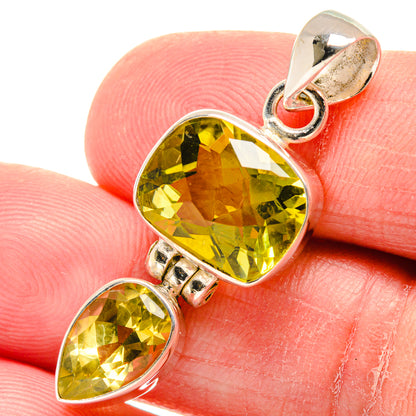 Lemon Quartz Pendants handcrafted by Ana Silver Co - PD22808