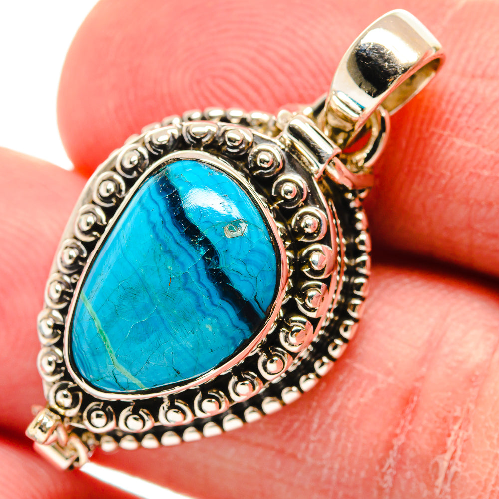 Chrysocolla Pendants handcrafted by Ana Silver Co - PD22815