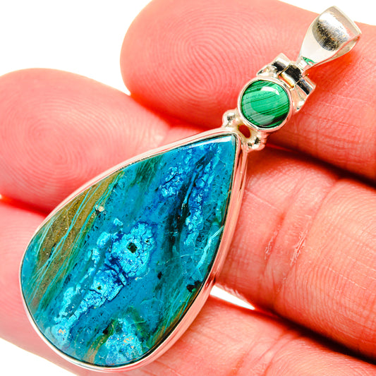 Chrysocolla Pendants handcrafted by Ana Silver Co - PD22823