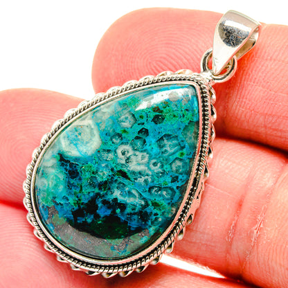 Chrysocolla In Quartz Pendants handcrafted by Ana Silver Co - PD22835