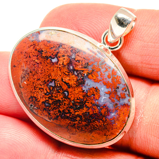 Indonesian Plume Agate Pendants handcrafted by Ana Silver Co - PD22883