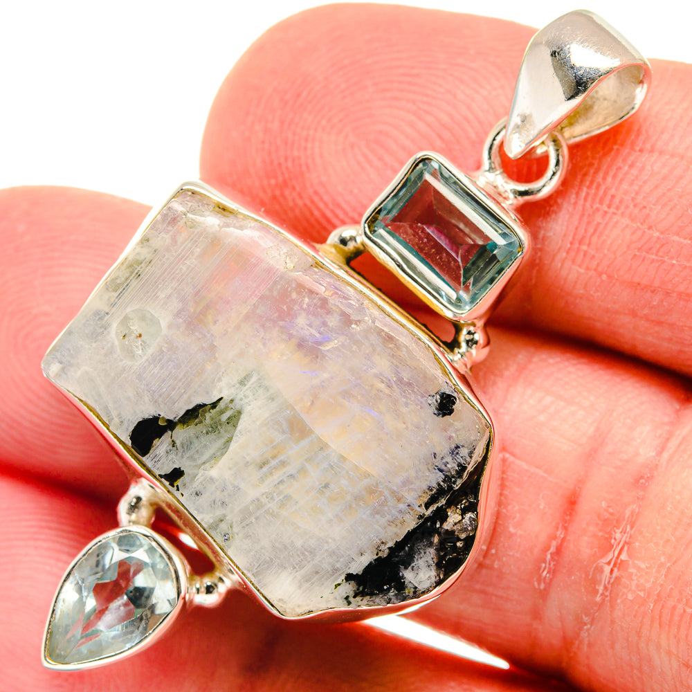 Rainbow Moonstone Pendants handcrafted by Ana Silver Co - PD22887