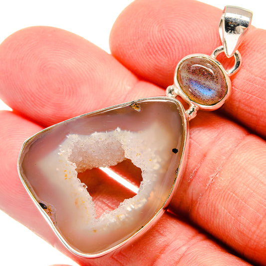 Geode Slice Pendants handcrafted by Ana Silver Co - PD22891