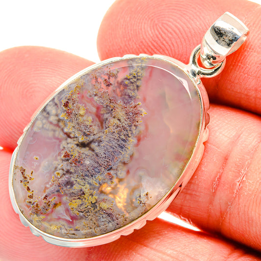 Indonesian Plume Agate Pendants handcrafted by Ana Silver Co - PD22908