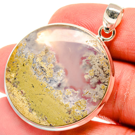 Indonesian Plume Agate Pendants handcrafted by Ana Silver Co - PD22911