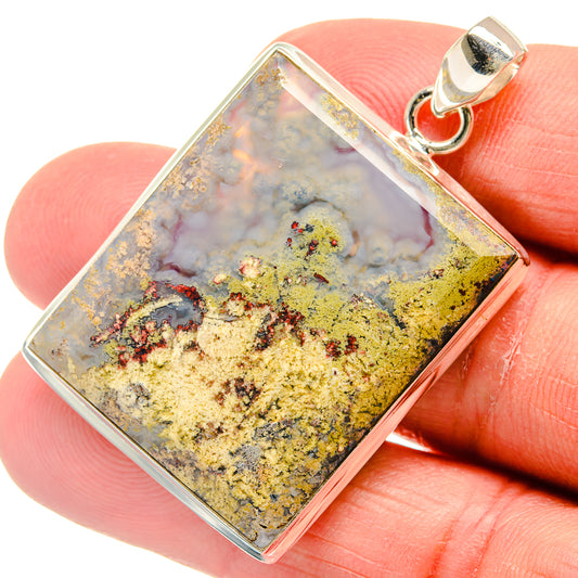 Indonesian Plume Agate Pendants handcrafted by Ana Silver Co - PD22913