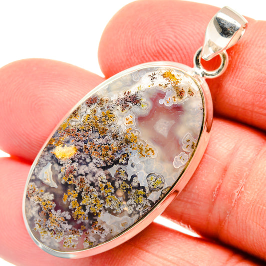 Indonesian Plume Agate Pendants handcrafted by Ana Silver Co - PD22915