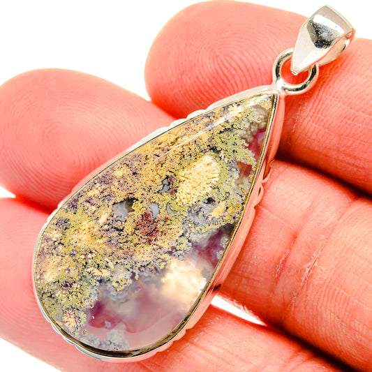 Indonesian Plume Agate Pendants handcrafted by Ana Silver Co - PD22916