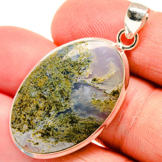 Indonesian Plume Agate Pendants handcrafted by Ana Silver Co - PD22917