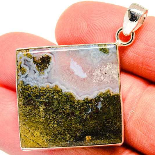 Indonesian Plume Agate Pendants handcrafted by Ana Silver Co - PD22921