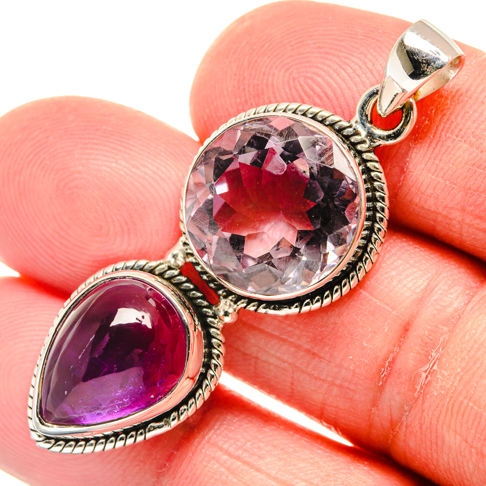 Morganite Pendants handcrafted by Ana Silver Co - PD22926