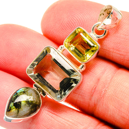 Green Amethyst Pendants handcrafted by Ana Silver Co - PD22927