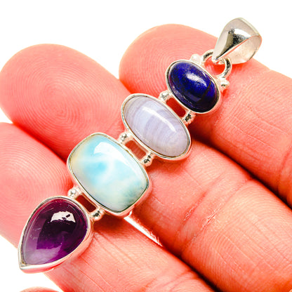 Larimar Pendants handcrafted by Ana Silver Co - PD22928