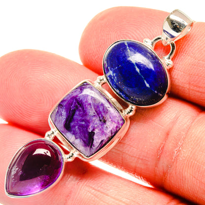 Charoite Pendants handcrafted by Ana Silver Co - PD22930