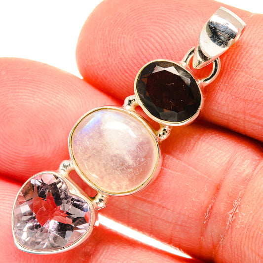 Rainbow Moonstone Pendants handcrafted by Ana Silver Co - PD22937