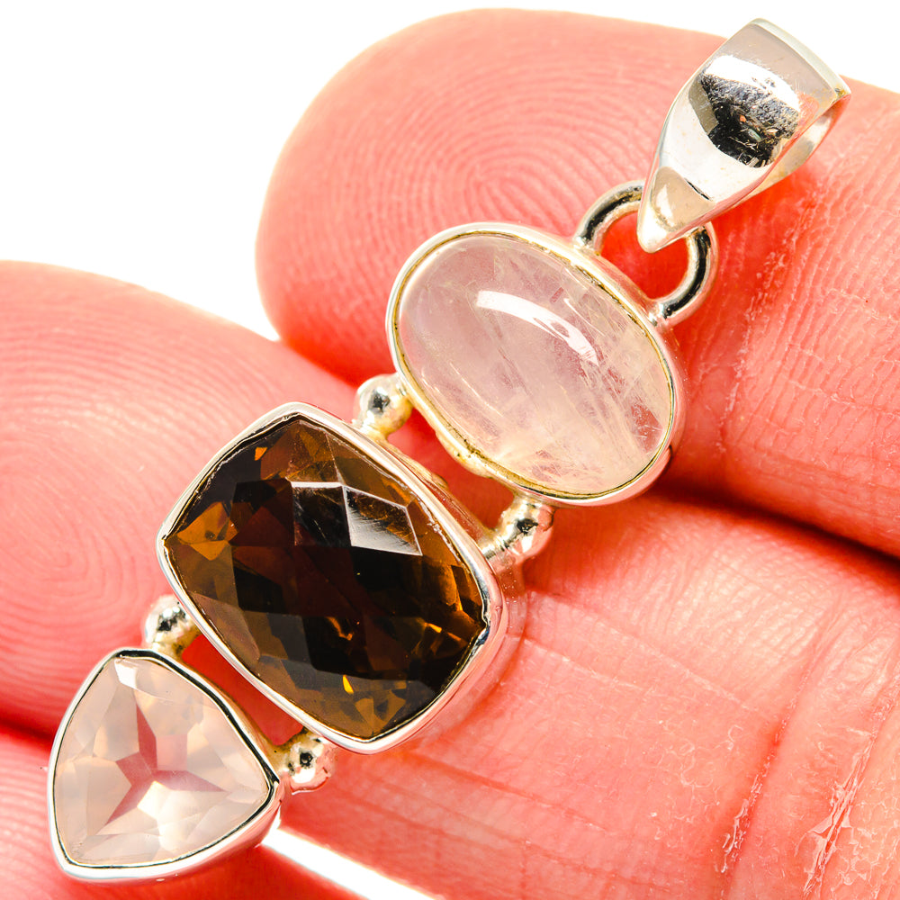 Smoky Quartz Pendants handcrafted by Ana Silver Co - PD22940