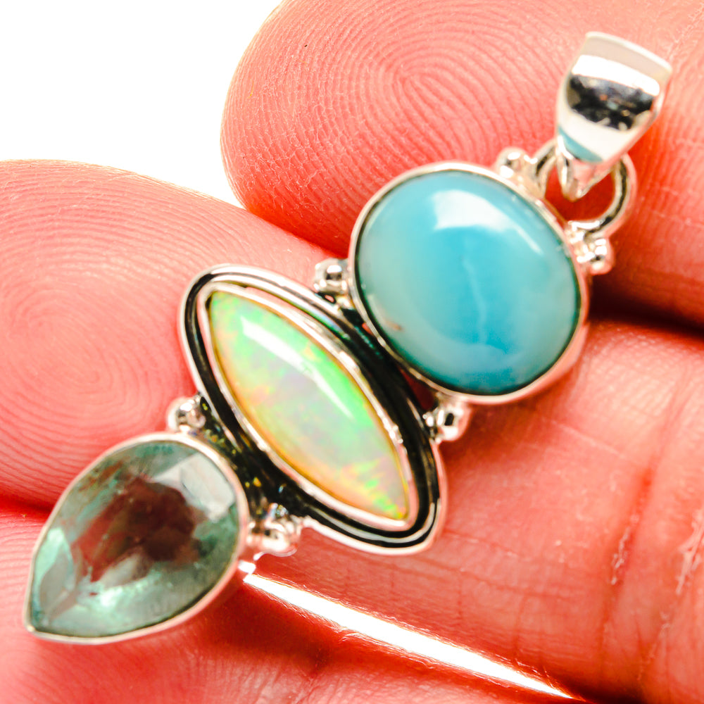 Larimar Pendants handcrafted by Ana Silver Co - PD22943
