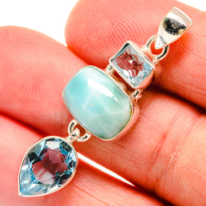 Larimar Pendants handcrafted by Ana Silver Co - PD22947