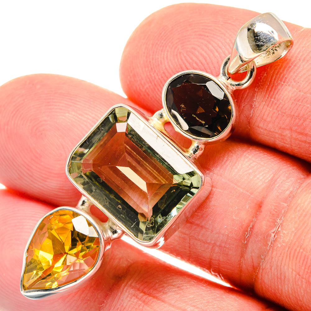Green Amethyst Pendants handcrafted by Ana Silver Co - PD22949