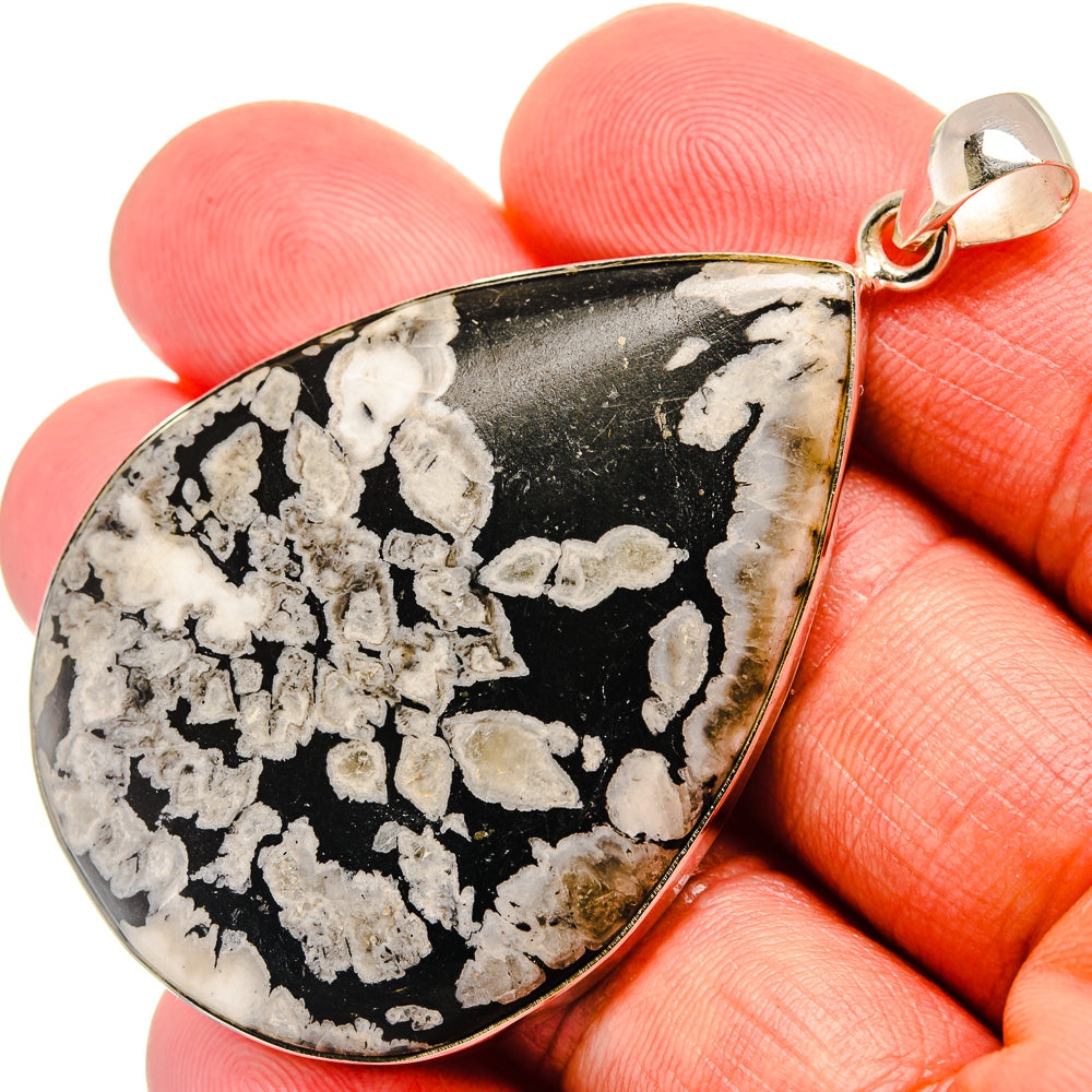 Chrysanthemum Stone Pendants handcrafted by Ana Silver Co - PD22955