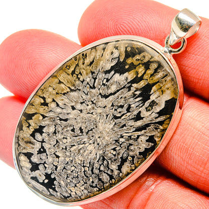 Chrysanthemum Stone Pendants handcrafted by Ana Silver Co - PD22956