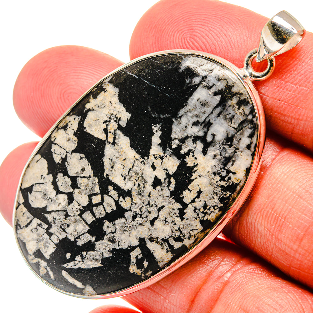 Chrysanthemum Stone Pendants handcrafted by Ana Silver Co - PD22958