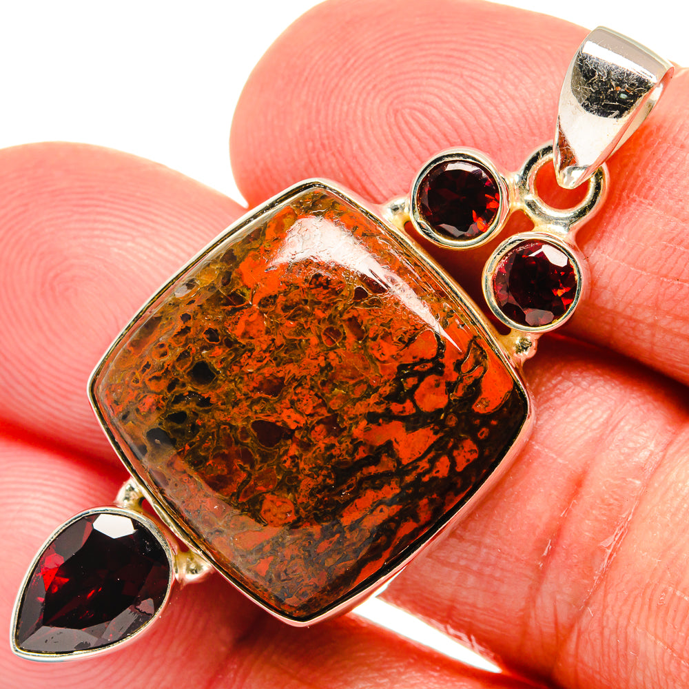 Moroccan Agate Pendants handcrafted by Ana Silver Co - PD22976