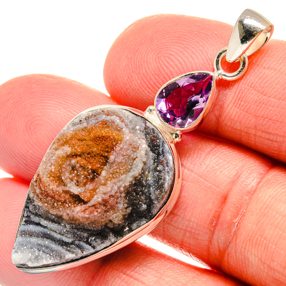 Desert Druzy Pendants handcrafted by Ana Silver Co - PD23001