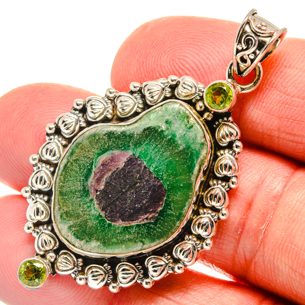 Ruby Fuchsite Pendants handcrafted by Ana Silver Co - PD23002