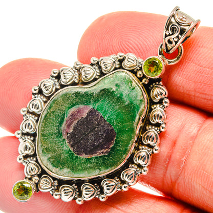 Ruby Fuchsite Pendants handcrafted by Ana Silver Co - PD23002